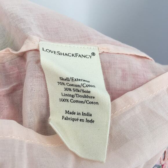 LoveShackFancy Ambrosia Pink Dress 6 Printed Broderie Anglaise Mini Dress - Picture 8 of 9